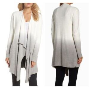 Barefoot Dreams Bamboo Chic Lite Ombre Calypso Wrap Cardigan Gray L/XL